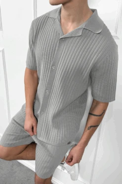 Pleated Revere Shirt - Grey(Mst14 2425 Bk Copy) -Jk Attire GREY5 fe4011c3 4f60 4892 897d 6c53bf92f4e8