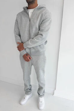 Essential Zip-Up Hoodie - Grey Marl(New Day To Day Zip Up Straight Leg Full Tracksuit Grey Marl) -Jk Attire GREY6 c62111b1 8a4d 4120 8c60 577a8678bb35