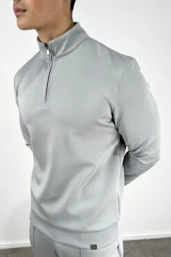 Scuba Quarter Zip Jumper - Grey(New Scuba Quarter Zip Jumper Grey)