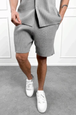 Pleated Shorts - Grey(Msh14 2426 Lg)