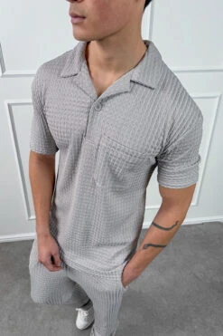 Structured Open Neck Polo - Grey(Mst14 2429 Lg) -Jk Attire Grey 19 c48594b7 7439 42cb aac7 854103c463ec