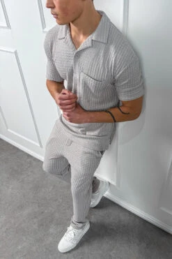 Structured Open Neck Polo - Grey(Mst14 2429 Lg) -Jk Attire Grey 9 b7daedec fd70 47c5 83d3 ca7564d3bfb7