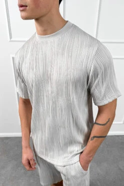 Wave Slim Fit T-Shirt - Grey(Mte14 2528 Lg)