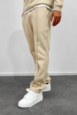 Relaxed Pintuck Joggers - Taupe(Premium Pintuck Joggers Taupe)