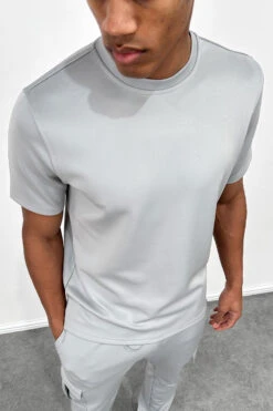 Day To Day Scuba Slim Fit T-Shirt - Grey(Day To Day Scuba Slim Fit T Shirt Grey) -Jk Attire H d470ac99 a58c 4a9b 9730 a8620613897b