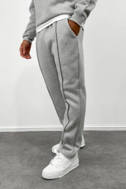 Relaxed Pintuck Joggers - Grey Marl(Premium Pintuck Joggers Grey Marl)