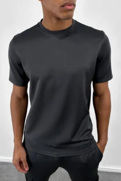 Day To Day Scuba Slim Fit T-Shirt - Charcoal(New Day To Day Scuba Slim Fit T Shirt Charcoal)