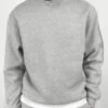 Extended Neck Crew Neck Sweatshirt - Grey Marl(Extended Neck Crew Neck Sweatshirt Grey Marl)