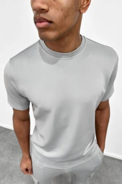 Day To Day Scuba Slim Fit T-Shirt - Grey(Day To Day Scuba Slim Fit T Shirt Grey) -Jk Attire N d28251a1 8fde 4d1e a2af 42dd2f8c044c