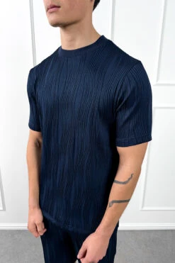 Wave Slim Fit T-Shirt - Navy(Mte14 2528 Nv)
