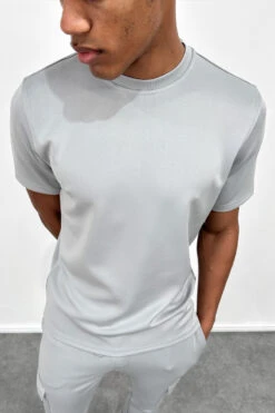 Day To Day Scuba Slim Fit T-Shirt - Grey(Day To Day Scuba Slim Fit T Shirt Grey) -Jk Attire O 6af793b4 8e65 48d7 9441 d841679529a2