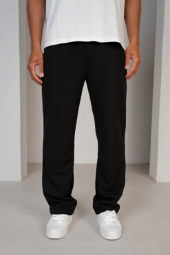 Waffle Straight Joggers - Black(Waffle Joggers Black) -Jk Attire Product9 10