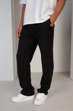 Waffle Straight Joggers - Black(Waffle Joggers Black) -Jk Attire Product9 4