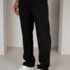 Waffle Straight Joggers - Black(Waffle Joggers Black)