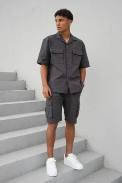 Ripstop Cargo Shorts - Charcoal(Msh14 2434 Ch) -Jk Attire RAH06112 5df1cb3d 9c2e 406e 9221 ce2306b11103