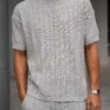 Boxy Hole Knit T-Shirt - Grey(Mst14 2427 Ch Copy)