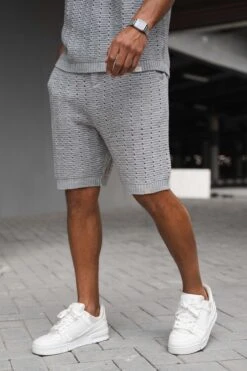 Hole Knit Shorts - Grey(Msh14 2428 Lg)