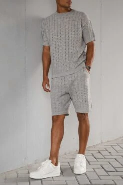 Boxy Hole Knit T-Shirt - Grey(Mst14 2427 Ch Copy) -Jk Attire RAH06432 9658a43b e63a 4f9a 96f9 6e43a2ee1966