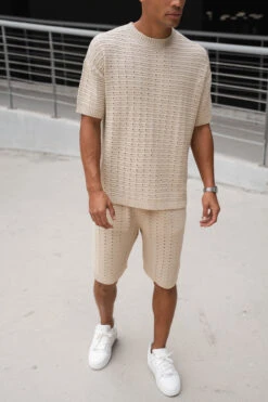 Hole Knit Shorts - Stone(Msh14 2428 St) -Jk Attire RAH06580 913ab7b7 5c64 4542 a6c4 7b9a5a279f50