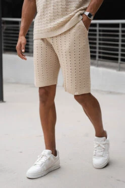 Hole Knit Shorts - Stone(Msh14 2428 St)