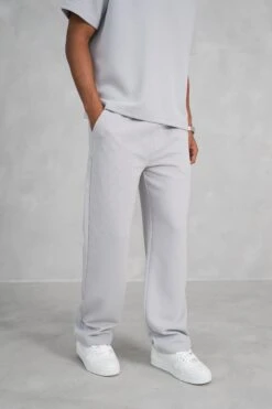 Waffle Straight Leg Joggers - Grey(Mpt14 2449 Lg)