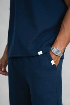 WaffleStraight Leg Joggers - Navy(Mpt14 2449 Nv) -Jk Attire RAH07231