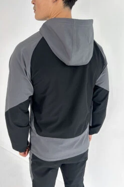 Panel Tech Zip-Up Jacket - Black/Charcoal(New Panel Tech Zip Up Jacket Black Charcoal) -Jk Attire TRACK2