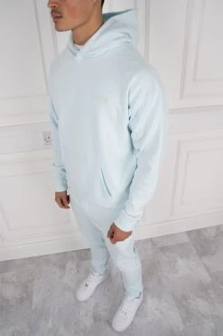 Day To Day Slim Fit Full Tracksuit - Pastel Blue(Copy Of Day To Day Slim Fit Full Tracksuit Black) -Jk Attire aa
