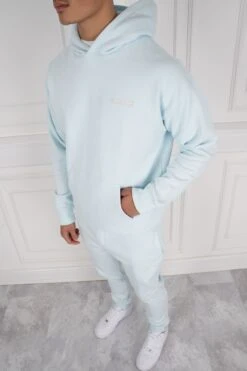 Day To Day Slim Fit Full Tracksuit - Pastel Blue(Copy Of Day To Day Slim Fit Full Tracksuit Black) -Jk Attire bb