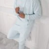 Day To Day Slim Fit Full Tracksuit - Pastel Blue(Copy Of Day To Day Slim Fit Full Tracksuit Black)