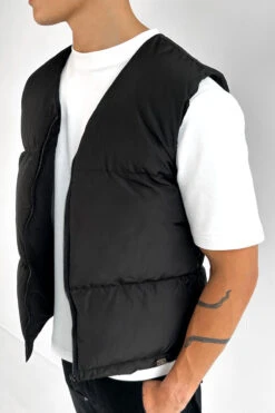 Cropped Puffer Gilet - Black(New Winter Mjk11 2240 Bk) -Jk Attire gilet 3 done black